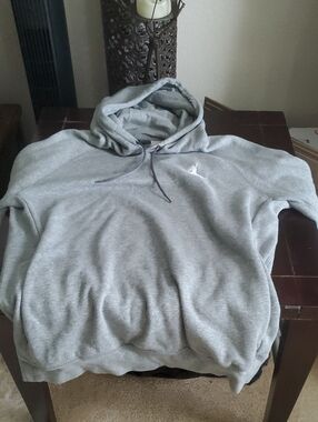 Jordan Gray Pullover Hoodie with White Jumpman